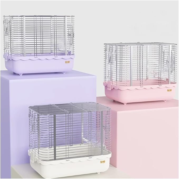 Parrot Stainless Steel Take-Out Cage Horizontal Large Space Portable Bird Transport Parrot Cage(White)