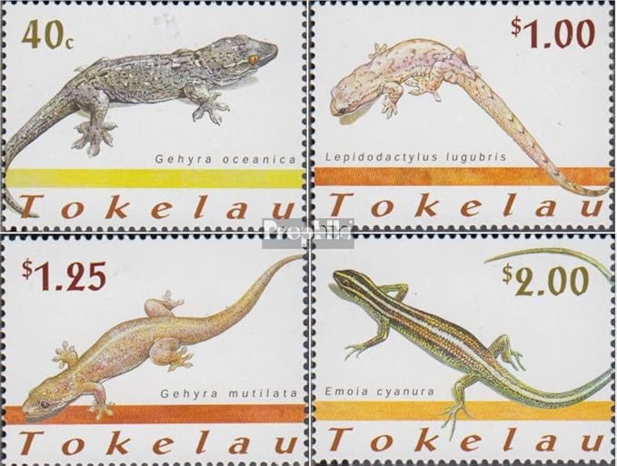 Tokelau 298-301 (Complete.Issue.) unmounted Mint/Never hinged ** MNH 2001 Reptiles (Stamps for Collectors) Amphibians/Reptiles/Dinosaurs