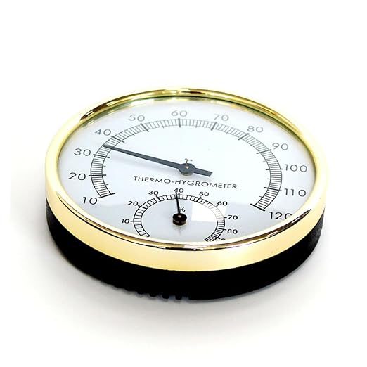 VICASKY High Precision Hygrothermograph for Sauna Analog Humidity Temperature with Dial for Indoor Use and Terrariums Durable Design for Lasting