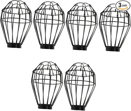 SOLUSTRE 3sets Reptile Heat Lamp Shade Mesh Cover Anti-scalding Net Safe Light Dissipation Easy Install for Reptile Tanks 2pcs*3