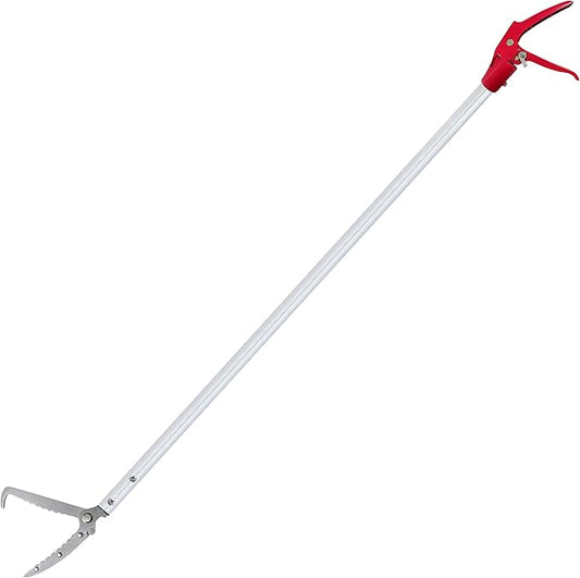 3.7 FT Snake Grabber Long Handle with Hooks, Rattle Snake Catcher Tool, Professional Reptile Wide Jaw Tongs