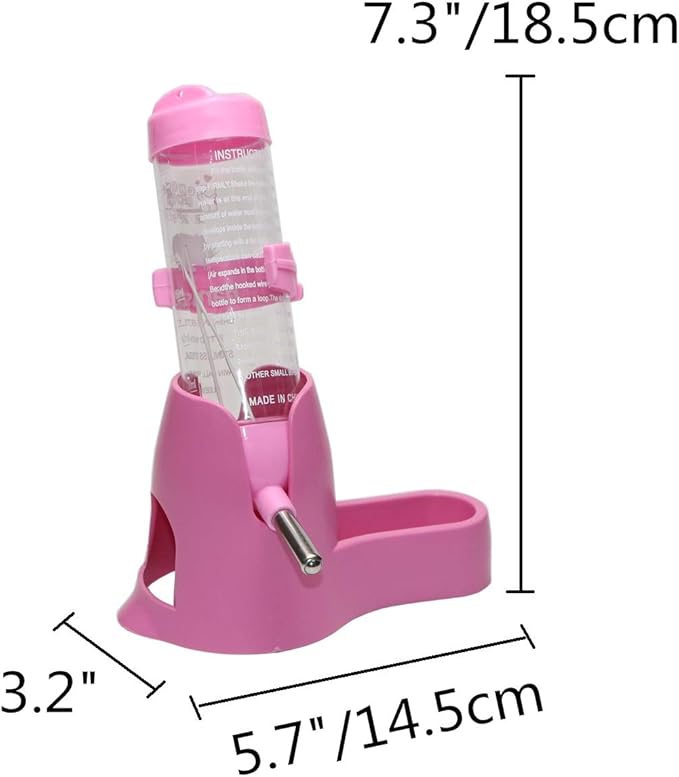 2 Packs, Hamster Water Bottle + Hamster Wheel Hamster Flying Saucer for Dwarf Hamsters Gerbil Mice