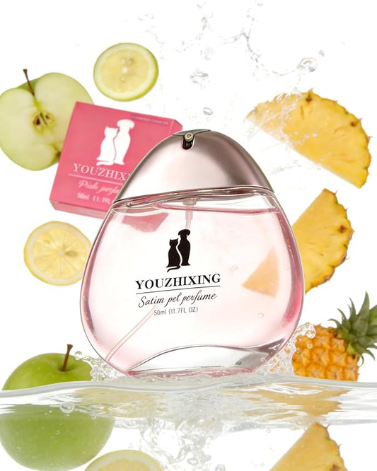 Professional Dog Perfume & Pet Cologne - Fruity Fresh Scent - Safe if Licked, Long Lasting Water-Based Deodorizer for Dogs & Cats - 1.7oz Glass Bottle with Gift Box