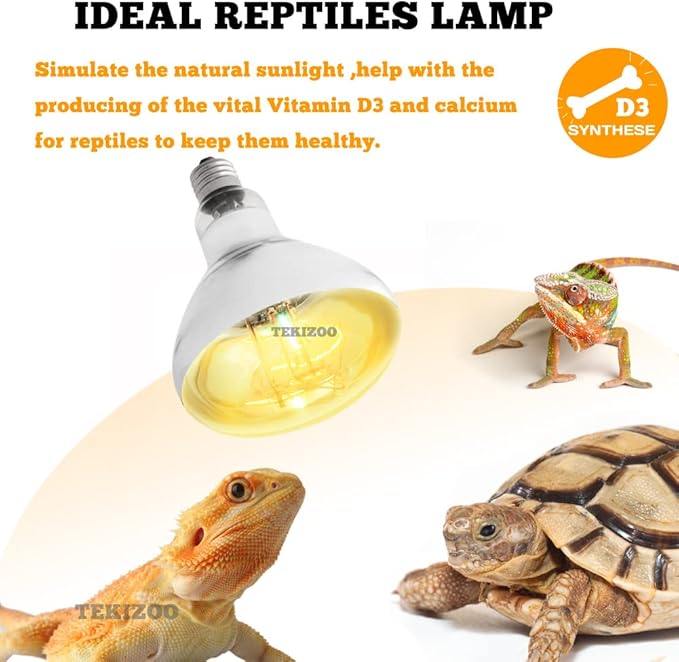 100W UVB UVA Heating Lamp Self-Ballasted Bulb Full Spectrum Basking Spot Light lamp for Reptile and Amphibian