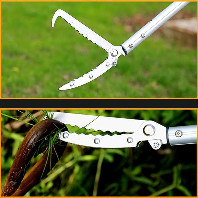 Snake Tong Rattle Snake Reptile Catcher Grabber,with Wide Jaw and Comfortable Grip Handle, Handling Tool Equipped with Snake Hook and Bagging,More Professional (60 Inch（150cm）)