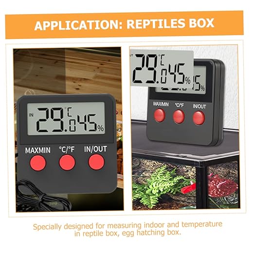 UKCOCO 2sets Digital Aquarium Thermometer for Home Reptile Tank Terrarium Humidity Monitor Snake Lizard Accessories