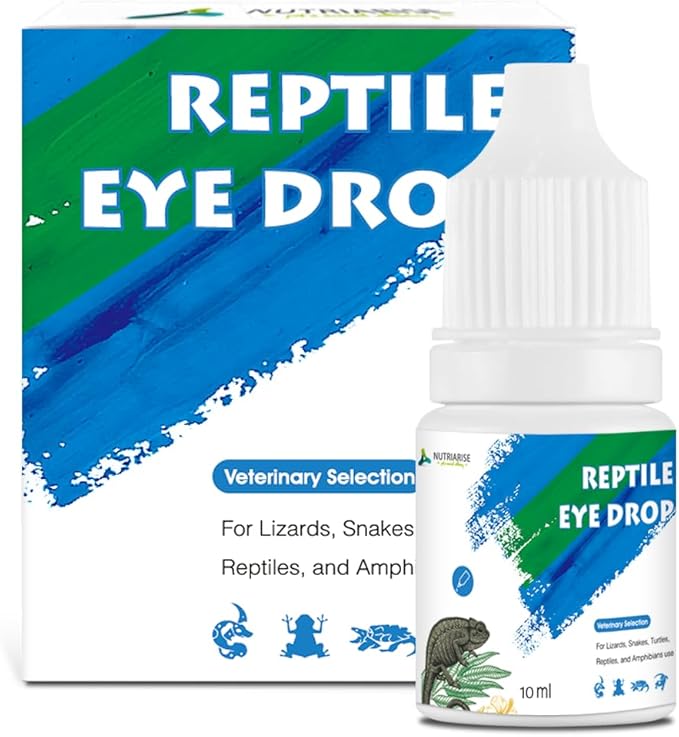 Reptile Eye Drops | Gentle Eye Cleanser for Bearded Dragons, Turtles, Snakes & Lizards | Non-Irritating Daily Eye Care Solution for Reptiles & Amphibians,10 ml