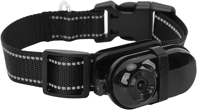 Cat Camera Collar, HD 1080P Dog Collar Camera with Memory Card, 130° Wide Angle, Built in MIC, Mini Body Camera Action Camera for Dogs Cats Gifts Indoor & Outdoor (64GB)