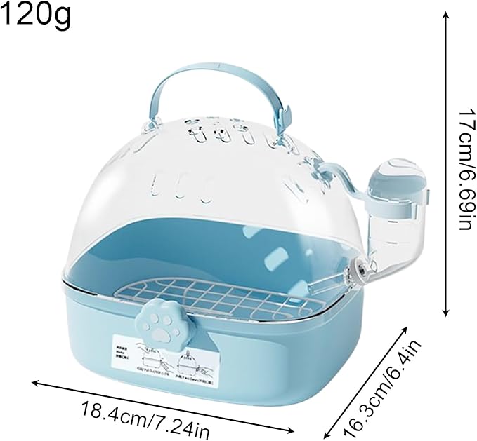 Handheld Kennel for Tiny Breed Puppy Kitten Ferret Bunny - Ventilated Bird Bag Carrier with Water Bottle | Portable Pet Carrier for Car Rides Veterinary Visits Travel Outdoor Use Comfortable, Secure