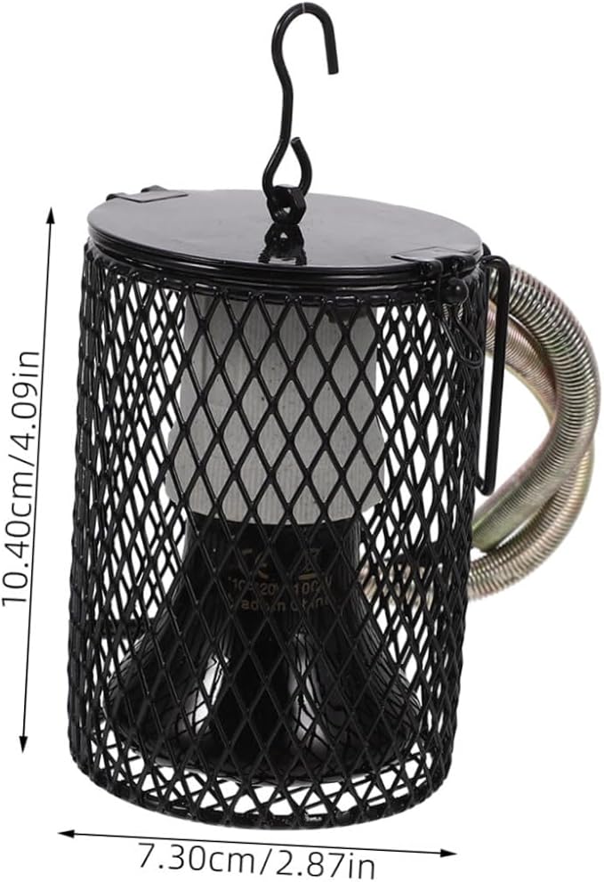 1set Lamp Cover for Reptiles Tortoise and Lizard Cage Heater Easy to Install and Scald- Lighting for Pet Safety