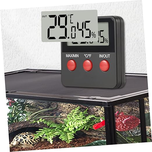 2sets Accurate Temperature Humidity Monitor Thermohygrometer for Turtle Tank Reptile Thermostat Digital Thermometer for Home Egg Incubator