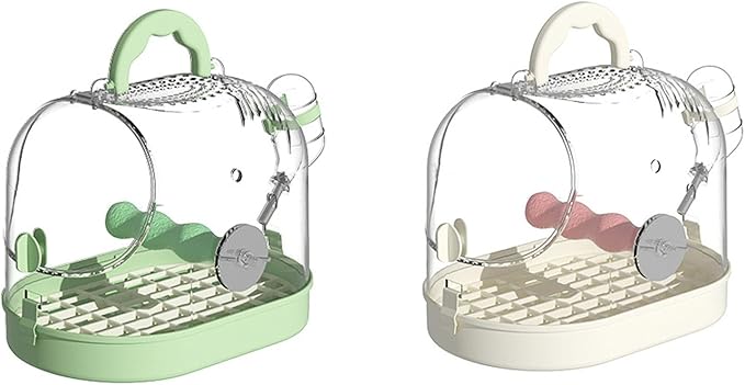 Clear Bird Cage for Travel Outdoor Bird Carriers Cage Ventilated Bird Parrots Travel Carriers Cage for Transport