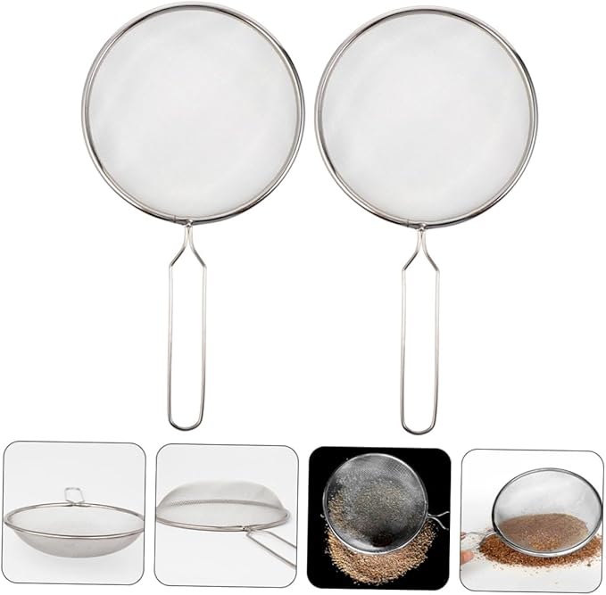 GANAZONO 2pcs Reptile Shovel Fine Mesh Filter for Reptile Sand Cleaning Ferret Litter