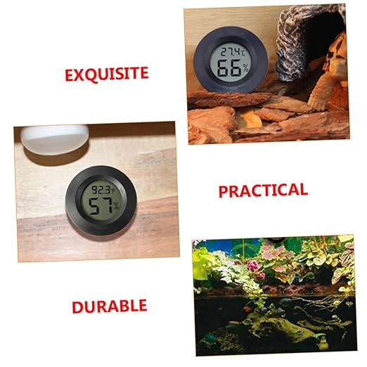 YARNOW 7pcs Thermohygrometer Reptile Tank Humidity and Temperature Gauge Digital Hygrometer for Aquarium and Gecko Tank Accessories