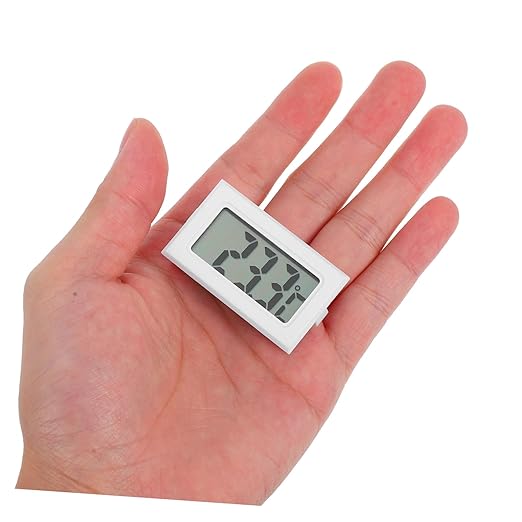 SUPVOX 4Pcs Digital Temperature Hygrometer with LCD Display Compact Embedded Thermometer for and Reptile Use Accurate Sensor Technology for Reliable Measurements