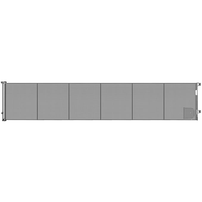 Reinforced 150 Inch Extra Wide Dog Gate with Cat Door 12.5 Ft Extra Long Baby Gates for Large Openings 33” Tall Retractable Pet Gates for Wide Openings Large Pet Gate with Cat Door, Gray