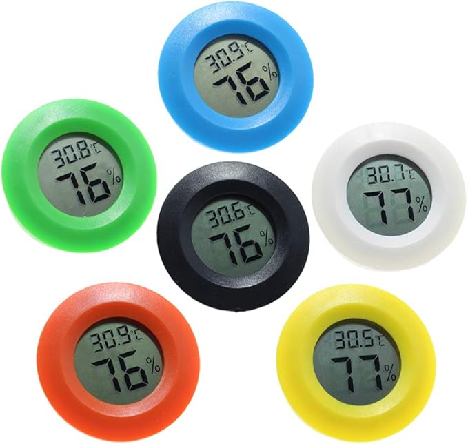 POPETPOP Box Temperature and Humidity Meter Portable Thermometer Wall Mounted Thermometer Bedroom Thermometer Office Thermometer Digital Thermometer Hygrometer Outdoor Humidity Gauge Indoor
