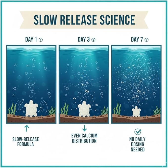 Shellstrong Premium Calcium Block for Aquatic Turtle - Slow Release Water Tank Conditioner - Cuttlebone for Aquarium - Turtle Tank Accessories - 20 Gallon Aquatic Treatment (3 Calcium Blocks)