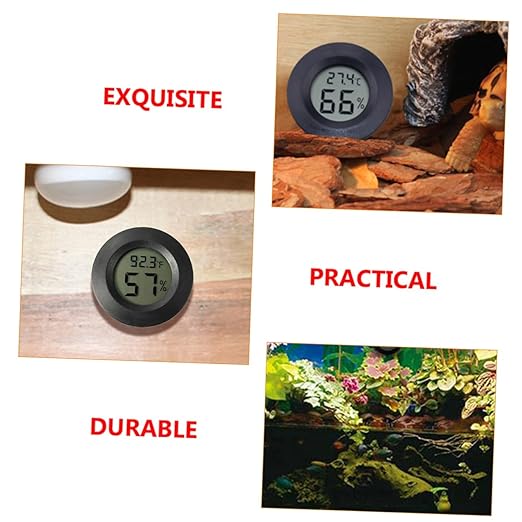 HEMOTON 7Pcs Mini Digital Hygrometer Thermometer Accurate Humidity Temperature Monitor for Reptile Tanks Terrariums Poultry Indoor Use Durable Design