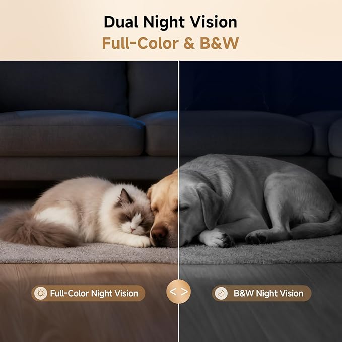 Pmate AI Pet Camera Robot Companion for Dogs & Cats, Robot Camera with Visual Recognition, Remote Video Interaction, Auto Feeding & Play, Red Light Teaser, Night Vision, Auto Charging, Pink