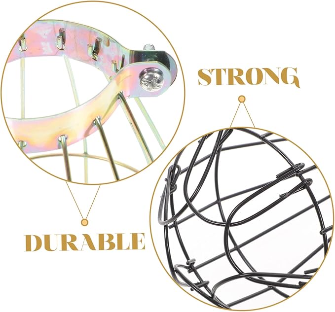WOONEKY 2pcs Reptile Heat Lamp Mesh Cover for Tanks Durable Scalding Protection Easy to Install Efficient Heat Dissipation Bearded Dragons and Other Reptiles