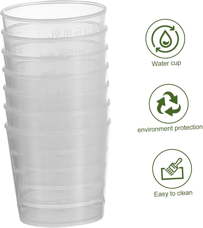 Yardwe 60pcs Reptile Feeder Measuring Cups for Lizards and Geckos Accurate Liquid Measurement for Food and Water Compact and Portable Feeding