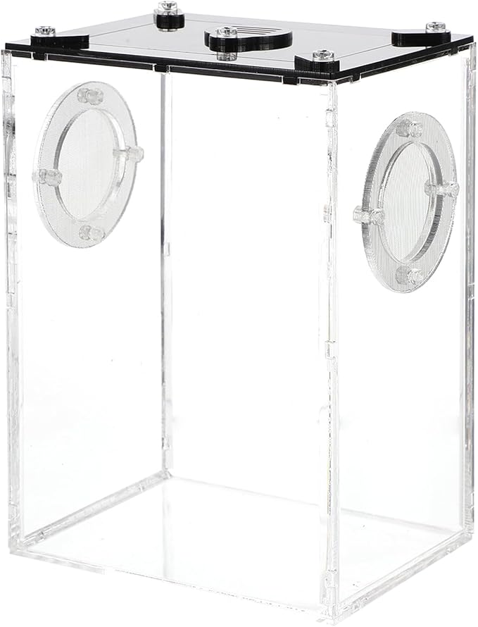 Mipcase Box Box Reptile Feeding Lizard Terrarium Reptile Tank Enclosure Jumping Spider Habitat Container Carrier Breeding Tanks Transparent Feeding Accessories Snake Cage