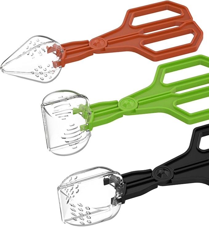Creature Captures Tongs For Reptiles Care Feeder Pliers Clear Ergonomic Tool Gentle Feeding Easy Clear Tongs