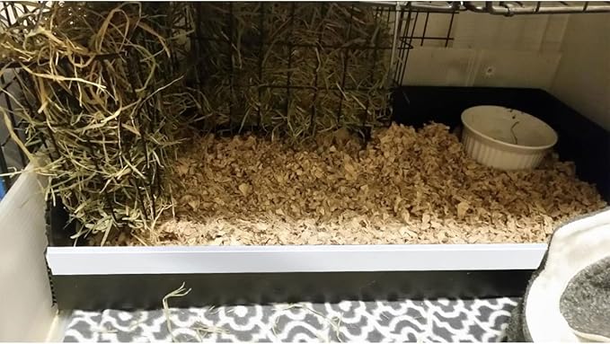 Guinea Pig Litter Box for All C&C and Midwest Cages,Guinea Pig Bedding Litter Box,Guinea Pig Kitchen Area Keep The Guinea Pig Cage Clean and Tidy. (Black, C&C 1X2)