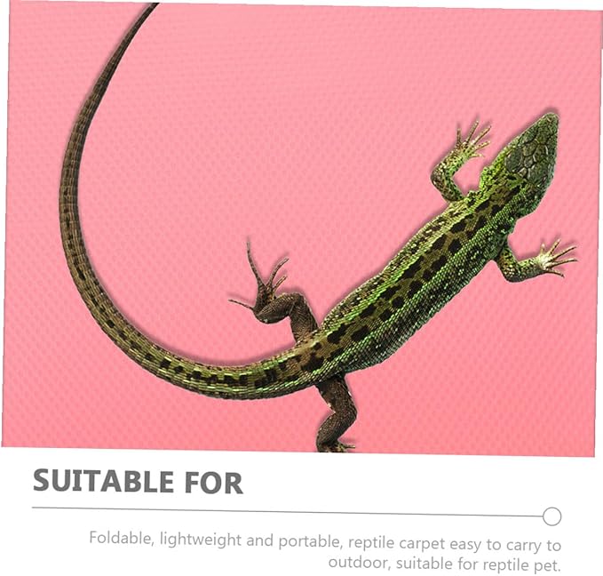 DOITOOL Leopard Gecko Terrarium Mat Reptile Substrate Carpet for Bearded Dragon Lizard Snake Tortoise EVA Non-Stick Breathable Bedding Liner