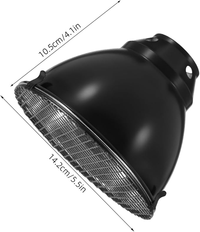 1set Reptile Dome Light Cover Aluminum Heat Lamp Guard for Safe Use Snakes Lizards Turtles Excellent Insulation Quick Heating Performance for Breeding Boxes
