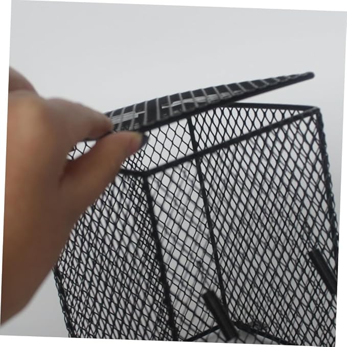DECHOUS Reptile Scald Lamp Shade Multi-Function Heating Light Guard for PET Care Sturdy Black Reptile Heater Guard for Turtles Snakes and Poultry