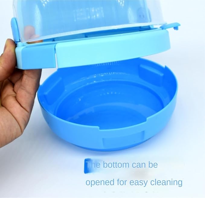 Indoor Bird Cage Bird Carrier Cage with Handle Portable Parrot Lightweight Pets Travel Suitcase Transparent Decorative Aviary(Blue)