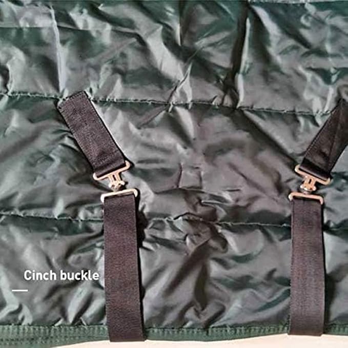 La La Pet Waterproof Warm-Keep Horse Turnout Blanket Adjustable and Breathable Clothes for Horse Mini Pony Ripstop Medium Weight 220g Poly Fill for Winter Green 46Inches