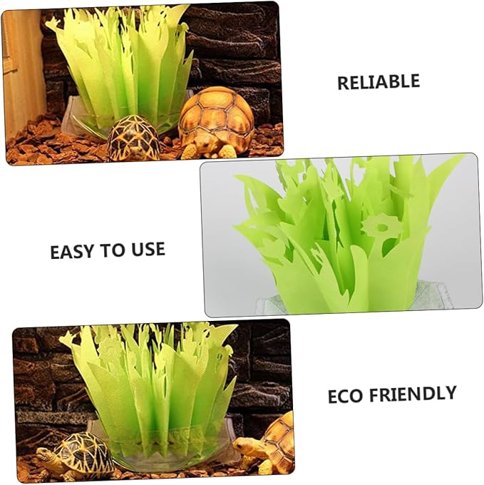 FOMIYES 6pcs Tortoise Climbing Box Humidifier Natural Gasification Unplugged Design for Reptile Landscaping Realistic Emulation Plants Cloth Material Easy to Use