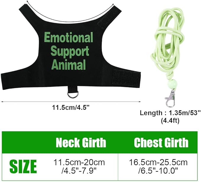 DONGKER Bearded Dragon Harness and Leash Set,Self-Adhesive Adjustable Lizards Walking Training Harness Escape Proof with 4.4ft Nylon Leash for Outdoor Indoor Walking