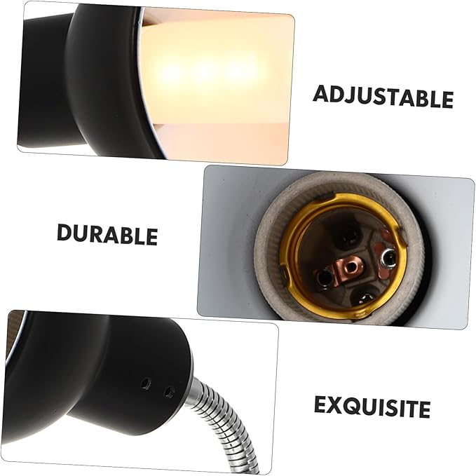 VICASKY Adjustable Reptile Heat Lamp Wide Shade for Tortoises Basking Spot Light Rack/Off Switch for Reptiles and Terrariums