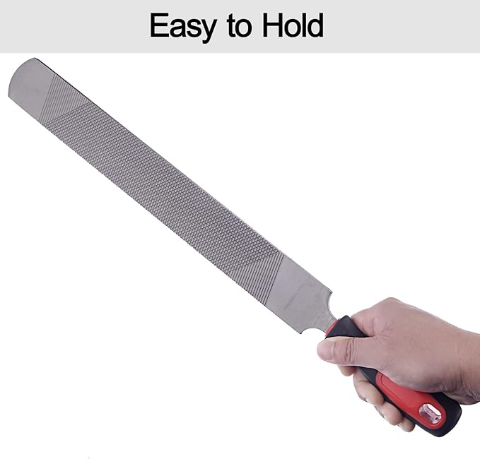 Hoof Rasp for Horses, Horseshoe File, 18 Inches Black Farrier Hoof Rasp Tool with Handle, Suitable for Repair Horse Hooves, Goat Hooves, Cow Hooves and Wood Working