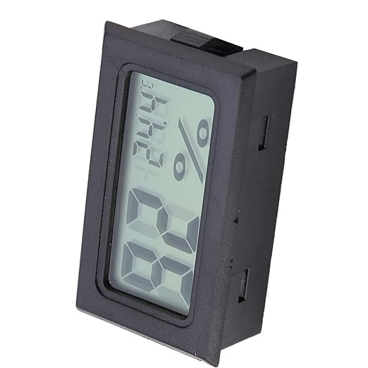 Yinhing YS 11 Digital Meter Temperature Humidity Hygrometer Built in Probe for Accurate Monitoring in Reptile Vivariums Home Office Greenhouse and Grow Room