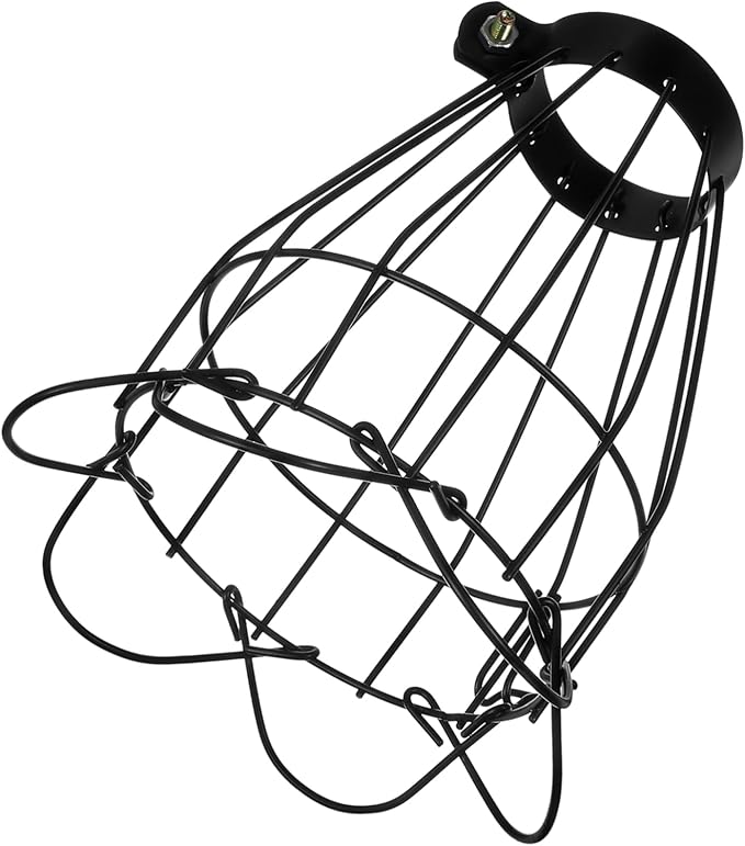 Totority Heat Lamp Cage for Reptiles Prevent Scaled Reptiles Practical Iron Lampshade Easy Install Design