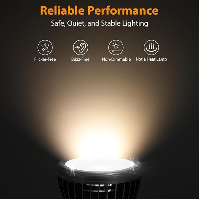 REPTITRIP UVB Light for Reptiles, UVB Bulb 5W 10.0 UVB LED Lamp, Reptile Light Bulb, Provide Sufficient UVB Exposure for Desert-Dwelling Reptiles-Not Heat Lamp