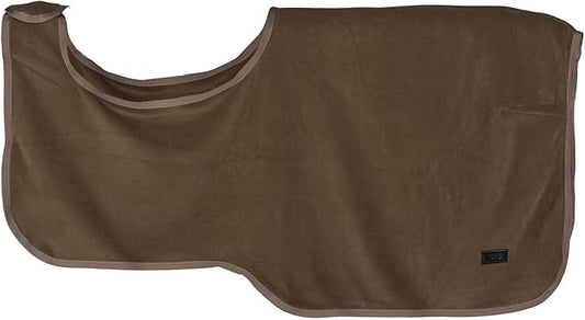 HORZE Marquess Fleece Riding Blanket - Wedgewood Brown - 84 in