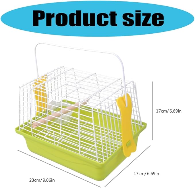 Iron Portable Bird Cage Carriers for Outdoor Travel Parrots Conures