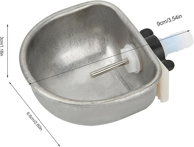 10PCS Stainless Steel Rabbit Water dispenser Rabbit Water Feeder with Bowl Automatic Rabbit Drinker Removable Hanging Pet Cage Water Bowls Rabbit Drinking Equipment