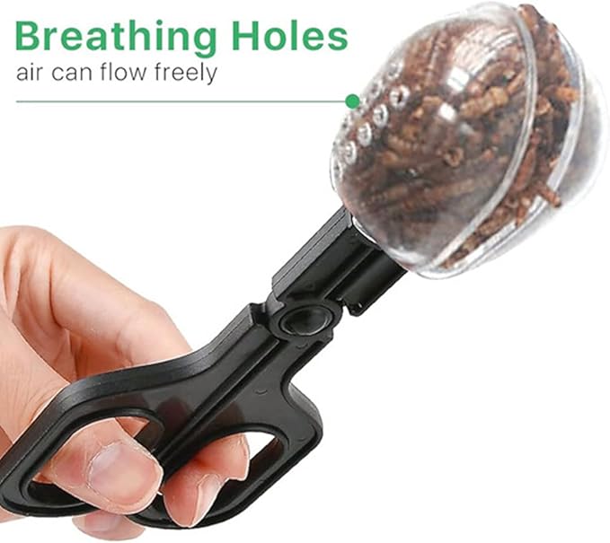 NonSlip Clamp Reptiles Feeding Tweezers with Clear Catcher Catching Tool for Safe Use Reptiles Care Supplies