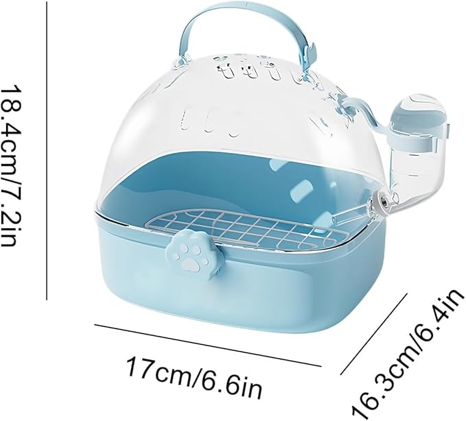 Hamster Carrier Cage | Portable Small Hamster Cage with Water Bottle | Breathable Pet Bird Carrying Accessory for Hedgehog Chinchillas Lovebirds Cockatiels Budgies Macaws Parakeet