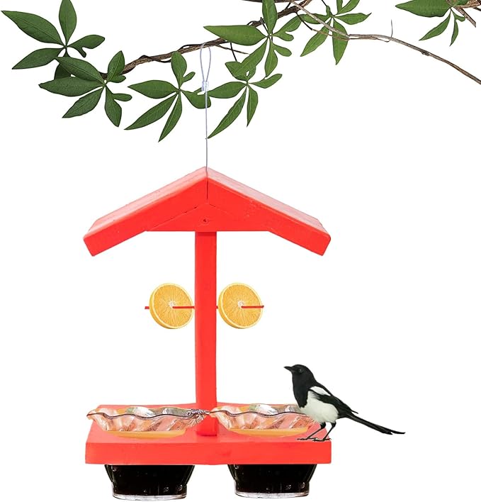 Hanging Bird Feeders and Waterer with Detachable Bowls for Outdoor Garden Decoration for Bird Enthusiasts