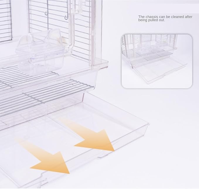 Birdcage Birdcages Clear Hanging Bird House Acrylic Bird Travel Carrier Cage Bird Carrier Feeding House Bird Cages Bird Supplies