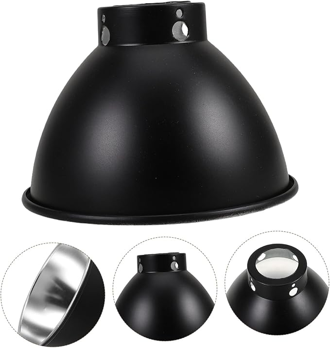 POPETPOP Reptile Terrarium Lamp Cover Heat Resistant Optical Reflection Cap for Enhanced Light Distribution for Heat Lamps and Basking Bulbs User Friendly Design for Easy