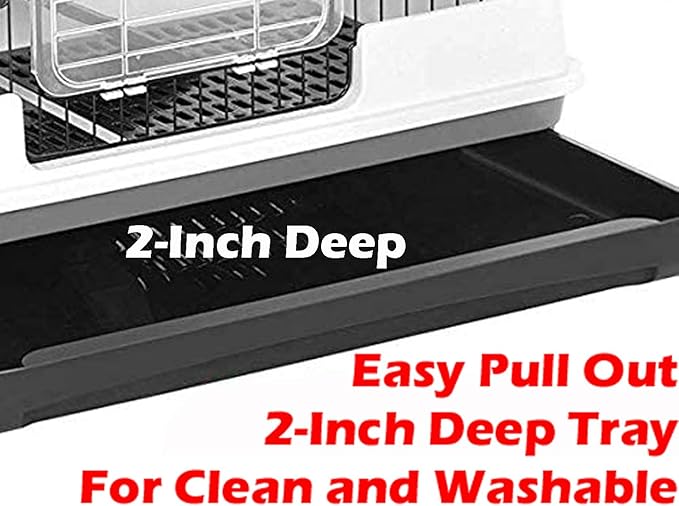 Large 5-Tiers Deluxe in/Outdoor Chinchilla Ferret Squirrel Hedgehog Kitten Rabbit Bunny Hutch House Critter Habitat Mesh Floor Easy Clean 2-Inch Deep Pull Out Tray with Rolling Casters